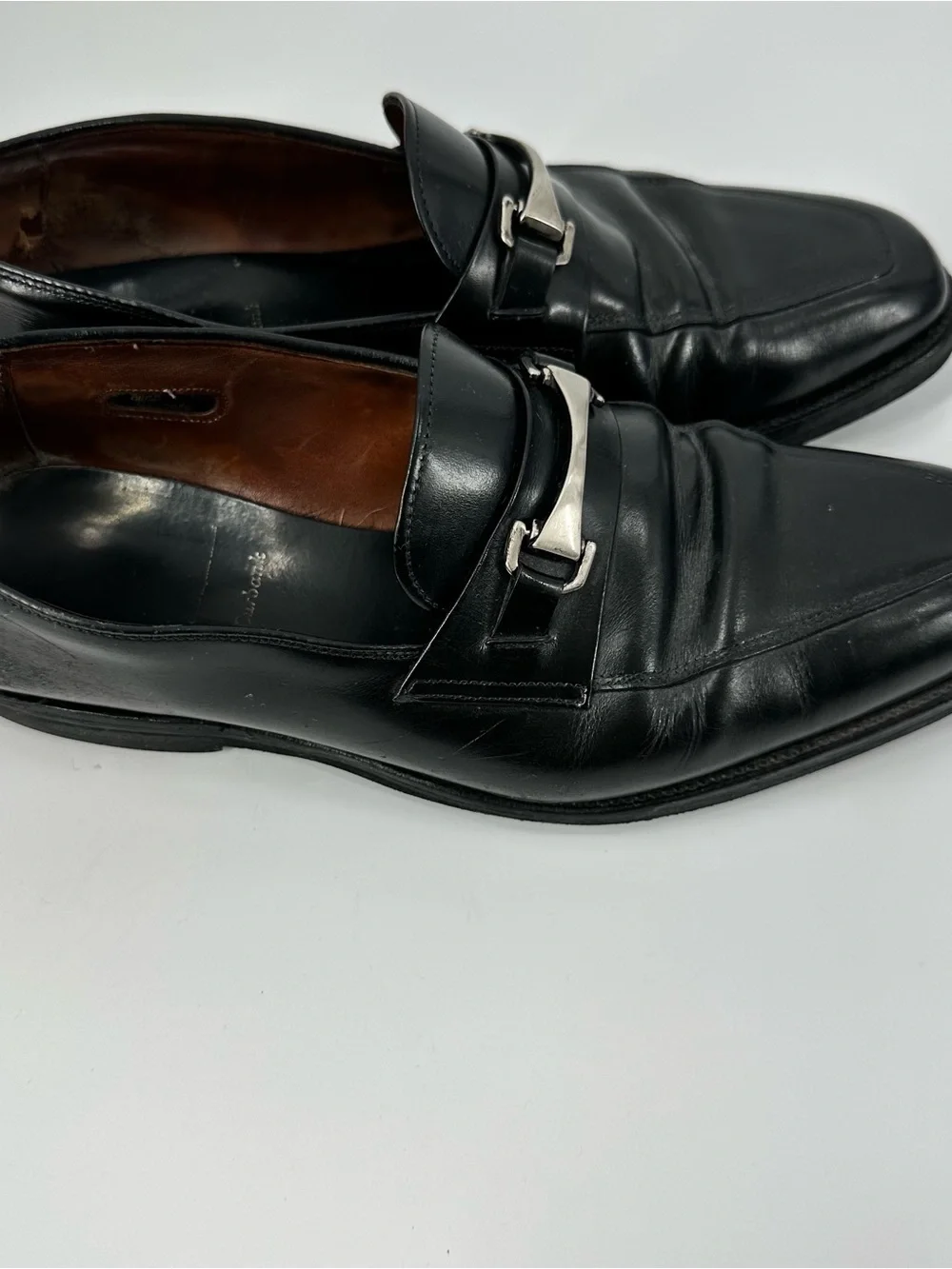 Allen Edmonds Burbank Black Leather Metal Bit Loafer Dress Shoes Slip-On 9.5 E